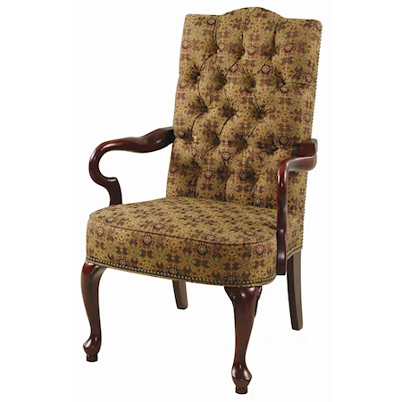 Upholstered Accent Chair with Button Tufting